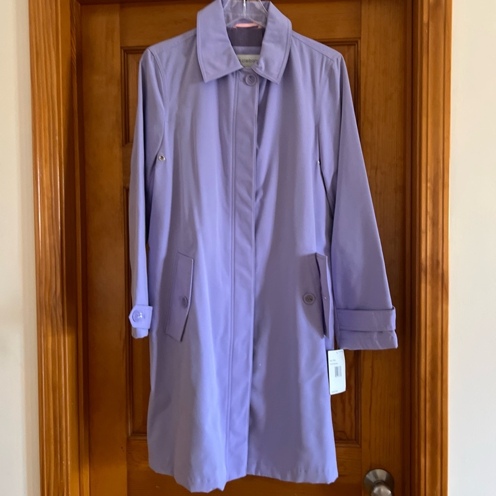Liz Clairborne trench coat purple passion size‎ Medium